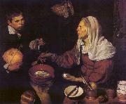 Old Woman Poaching Eggs et VELAZQUEZ, Diego Rodriguez de Silva y